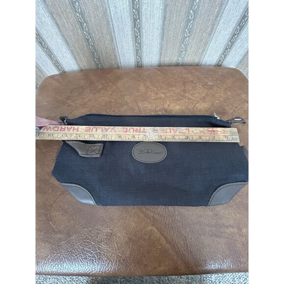 Bella Russo Travel Handbag Tote & Toiletry Cosmetic Bag  Black And Brown Zip - Picture 11 of 13